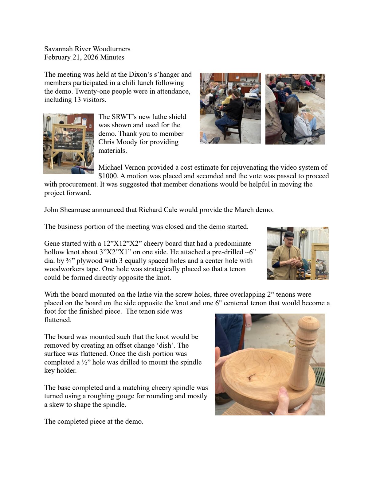 Gene Dixon’s cherry key holder on display