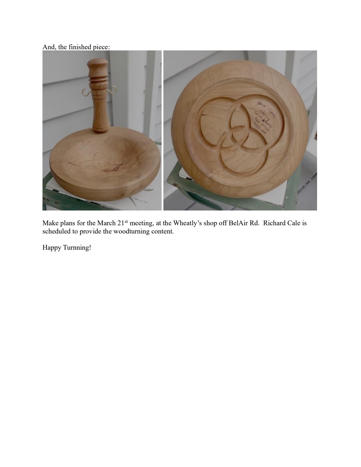 Work in progress during the demo