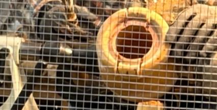 Interior of the hollowed bowl mounted through the shield